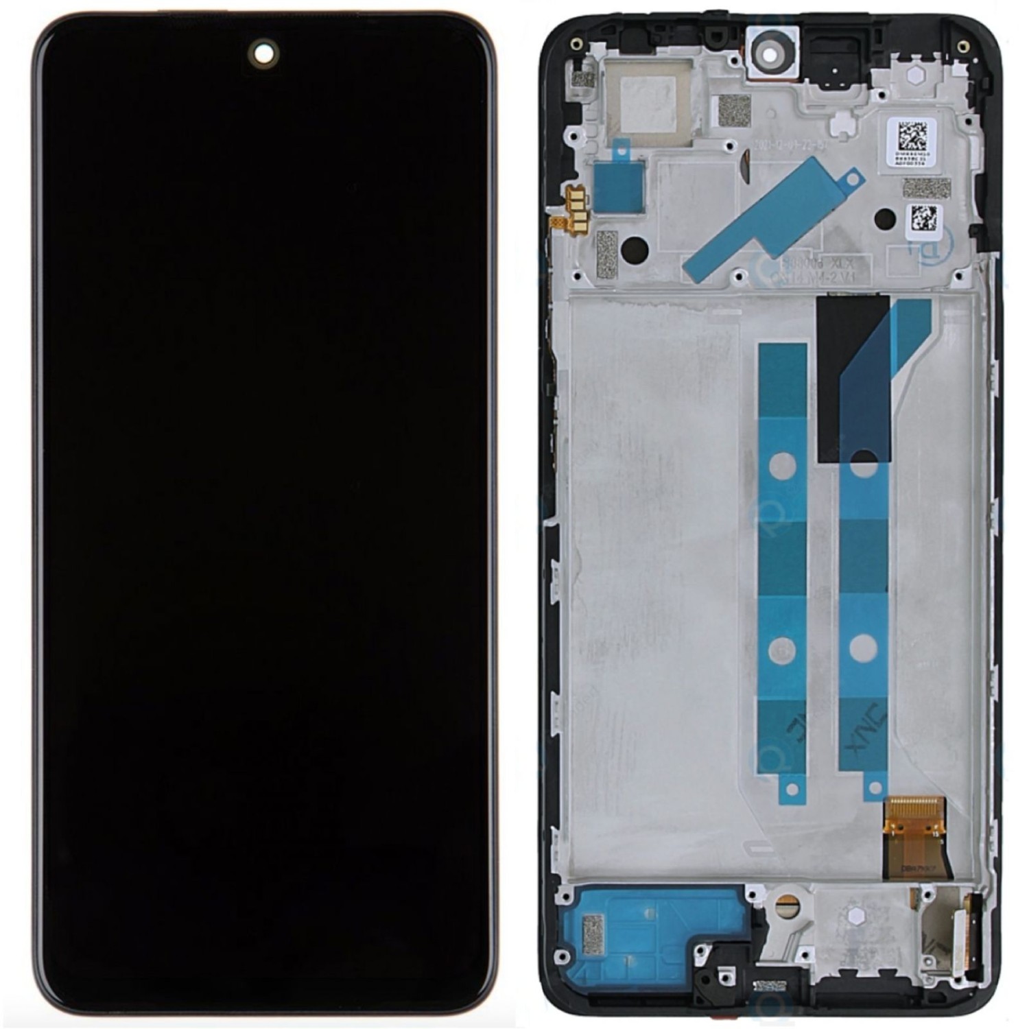 LCD + dotyk + přední kryt pro Xiaomi Redmi Note 12 Pro 5G, black (Service Pack)