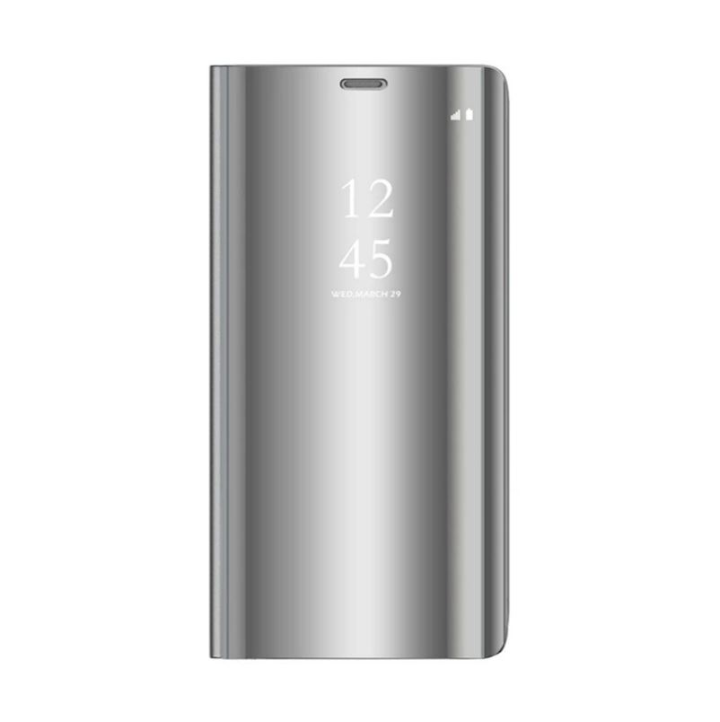 Flipové pouzdro Cu-Be Clear View pro Samsung Galaxy A34, stříbrná