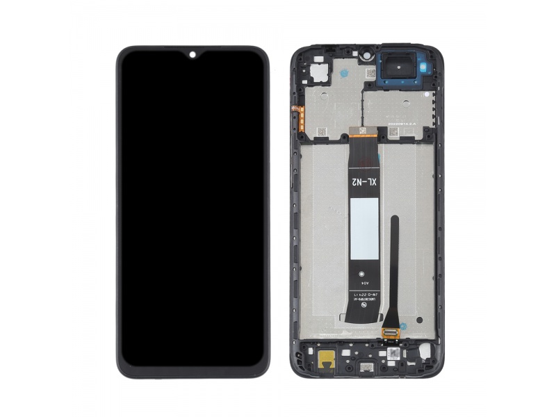 Levně LCD + dotyk + rámeček pro Xiaomi Redmi A2 / A2+ (4G) (2022), černá (Service Pack)