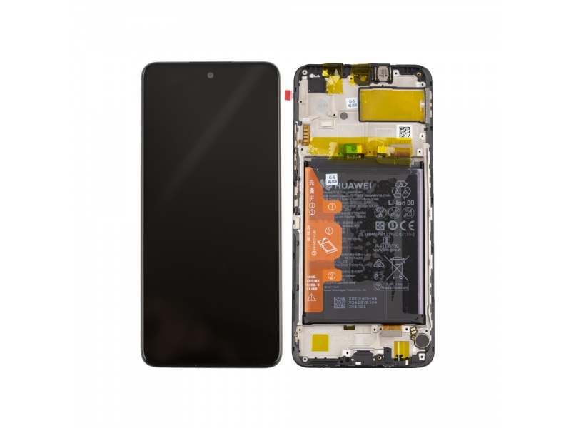 LCD + dotyk + rámeček pro Huawei P Smart 2021 / Honor 10X Lite, černá (Service Pack) + DOPRAVA ZDARMA