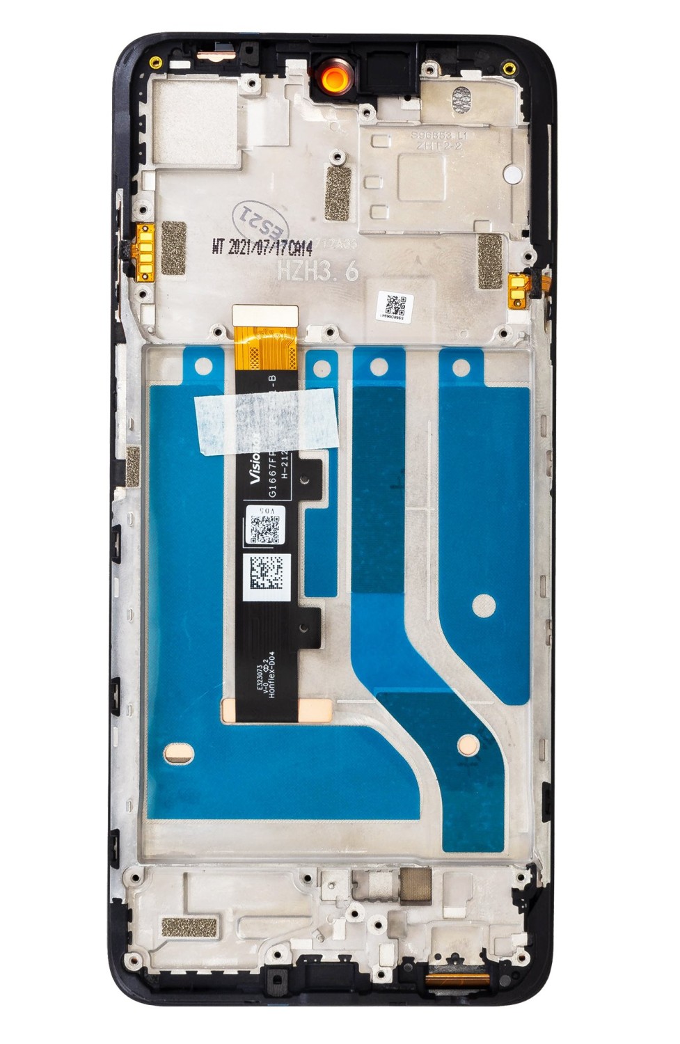 LCD + dotyk + přední kryt pro Motorola Edge 20 Lite, black (Service Pack)