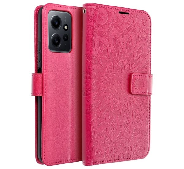 Flipové pouzdro MEZZO pro Xiaomi Redmi Note 12 4G, mandala magenta