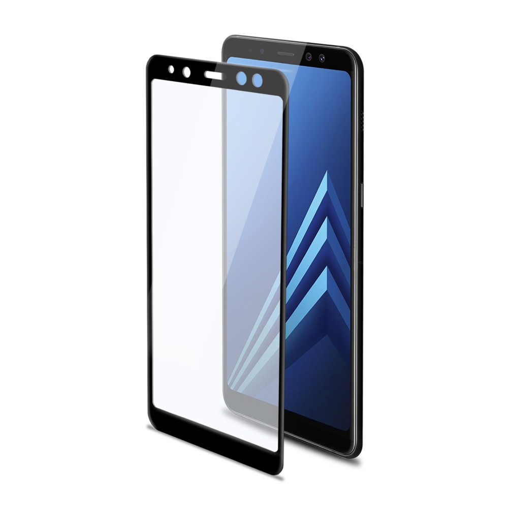 Ochranné tvrzené sklo CELLY 3D Glass pro Samsung Galaxy A8+ (2018), černá
