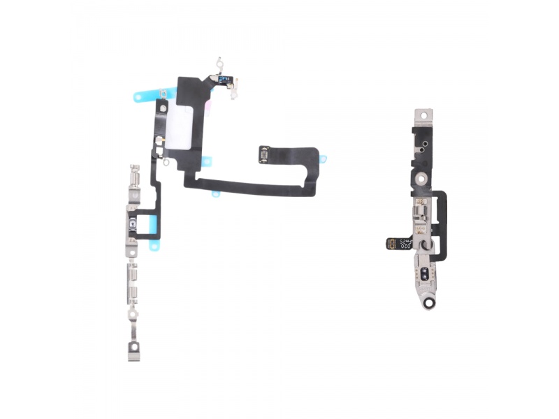 Flex kabel tlačítka zapínání + hlasitosti + kovová destička pro Apple iPhone 14 Plus