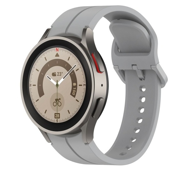 Řemínek pro hodinky Samsung Galaxy Watch 4 / Watch 5 silikonový, šedá