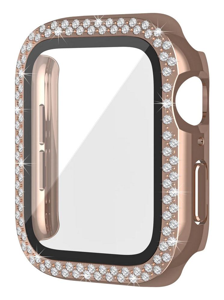 Levně Pouzdro Worryfree Bling Bumper Case pro Apple Watch 45mm, zlatá