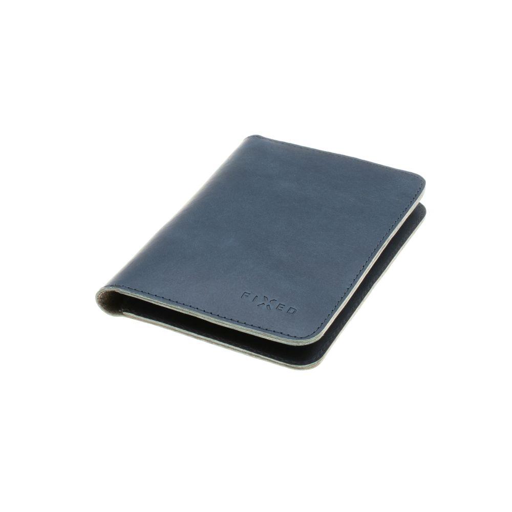 Kožená peněženka FIXED Passport, modrá