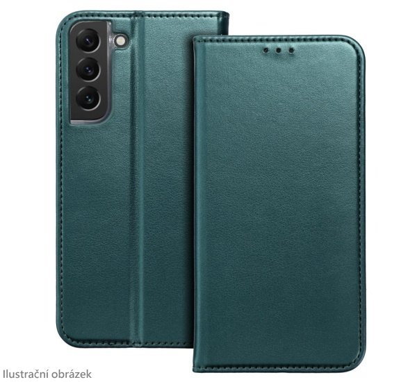 Pouzdro Smart Magneto pro Samsung Galaxy A14 4G / A14 5G (SM-A145/ A146) tmavě zelená