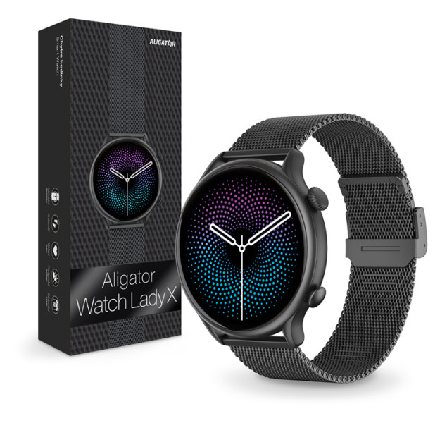 Chytré hodinky ALIGATOR Watch Lady X, černé