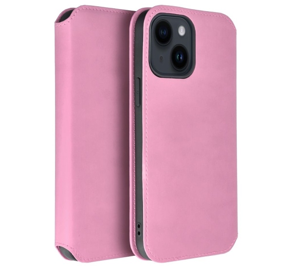 Flipové pouzdro Dual Pocket pro Samsung Galaxy A14 4G / A14 5G, růžová