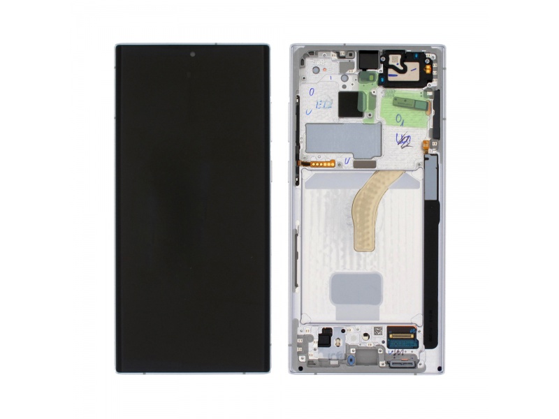 LCD + dotyk + rámeček pro Samsung Galaxy S22 Ultra, phantom white (Service Pack) + DOPRAVA ZDARMA