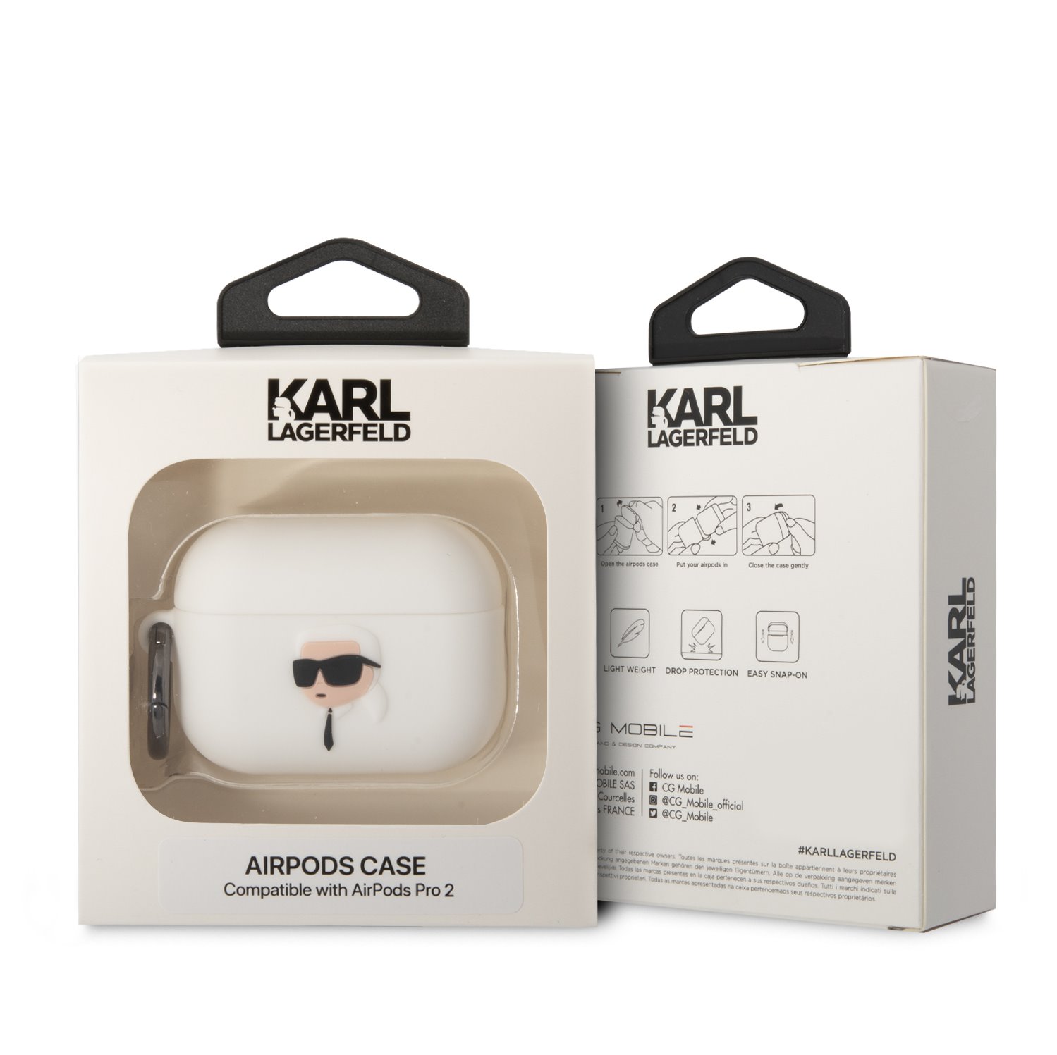 Karl Lagerfeld 3D Logo NFT Karl Airpods Pro2,White