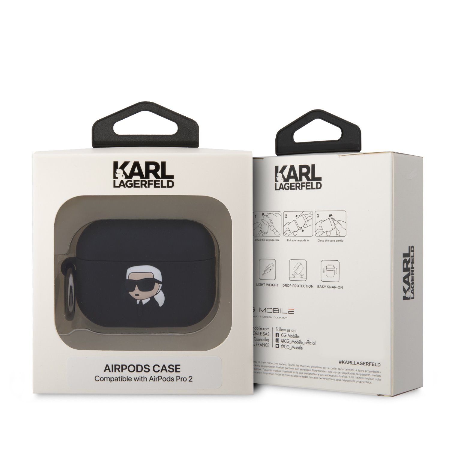 Karl Lagerfeld 3D Logo NFT Karl Airpods Pro2,Black