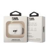 Karl Lagerfeld 3D Logo Choupette Airpods Pro,White