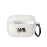 Karl Lagerfeld 3D Logo NFT Karl Head TPU Pouzdro pro Airpods Pro 2 White