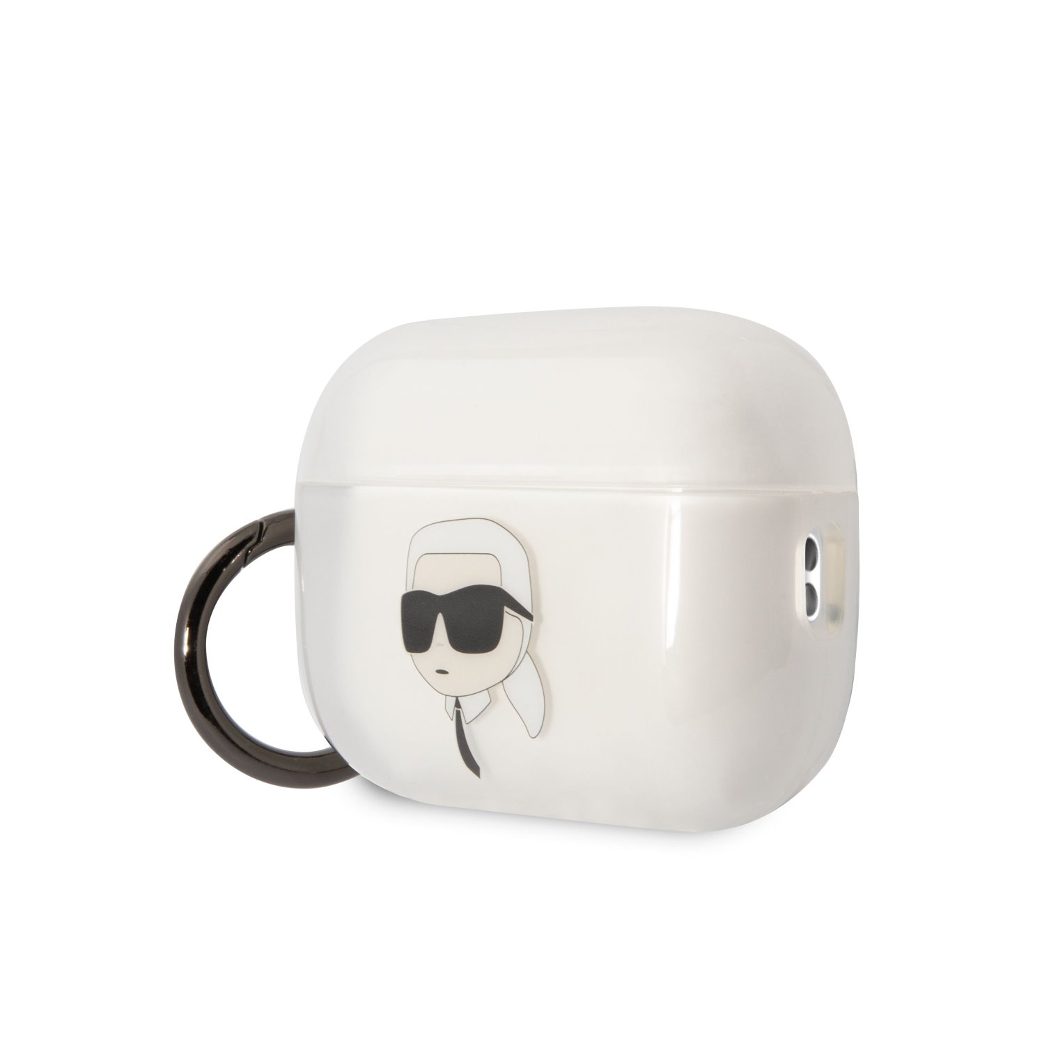 Karl Lagerfeld 3D Logo NFT Karl Head TPU Pouzdro pro Airpods Pro 2 White
