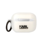 Karl Lagerfeld 3D Logo NFT Karl Head TPU Pouzdro pro Airpods Pro White