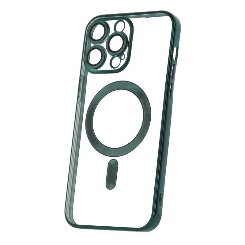 Silikonové TPU pouzdro Mag Color Chrome pro Apple iPhone 14 Pro, zelená