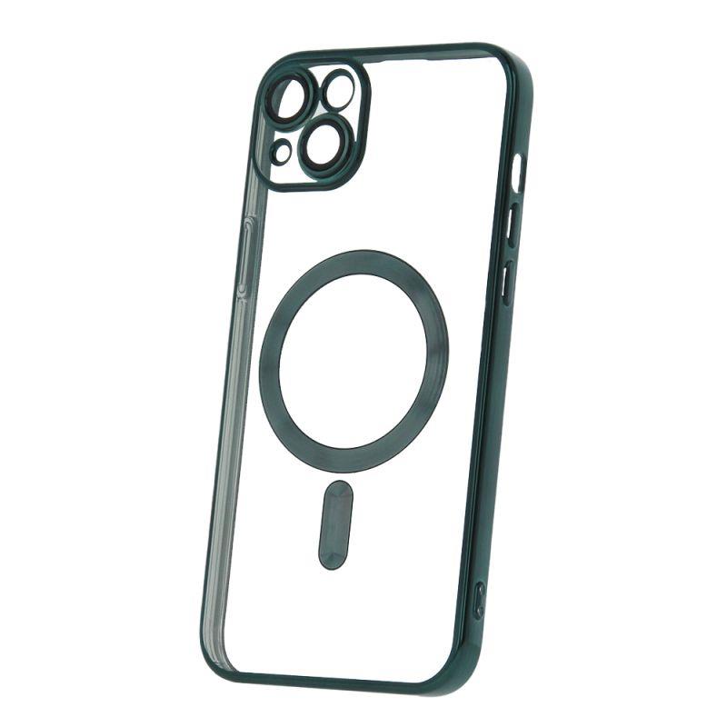 Silikonové TPU pouzdro Mag Color Chrome pro Apple iPhone 14 Plus, zelená