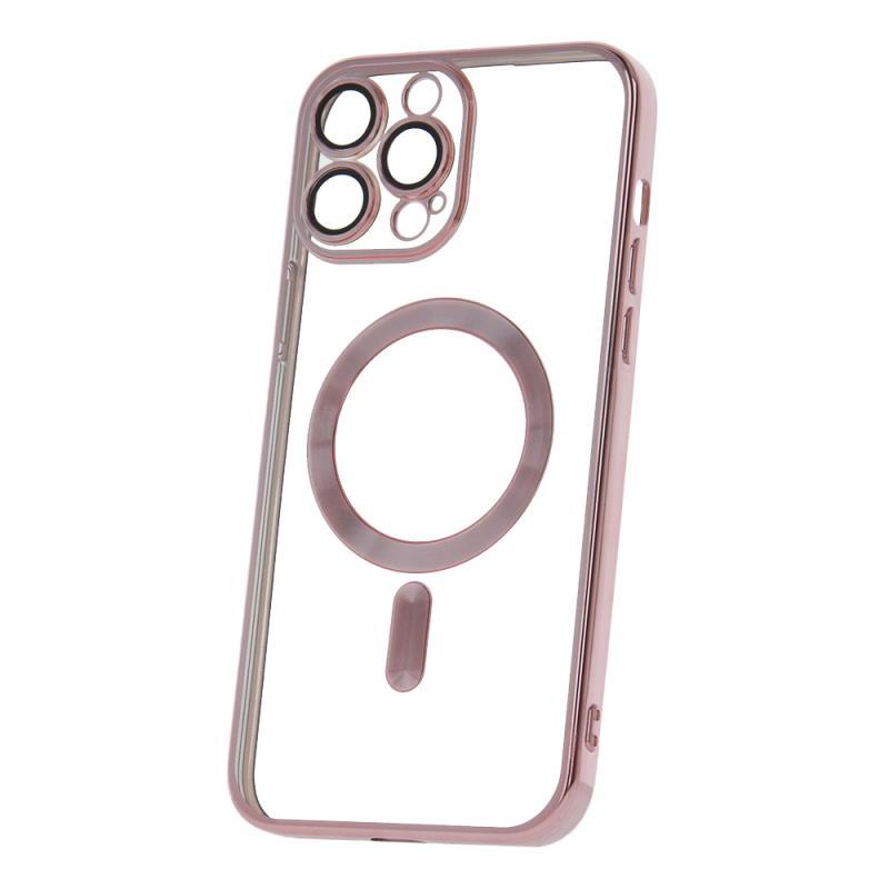 Levně Silikonové TPU pouzdro Mag Color Chrome pro Apple iPhone 13 Pro Max, růžovo zlatá