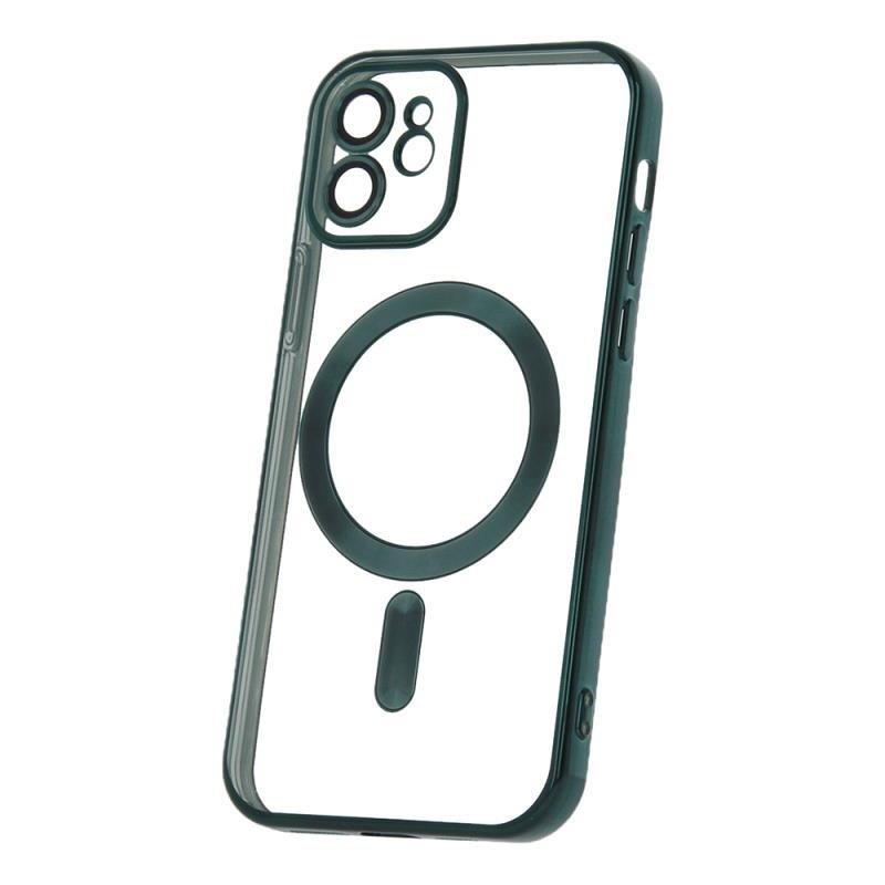 Silikonové TPU pouzdro Mag Color Chrome pro Apple iPhone 12, zelená