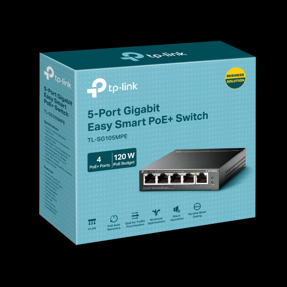 Levně TP-Link Switch TL-SG105MPE Easy Smart, 5x GLAN, 4x PoE+, 120W