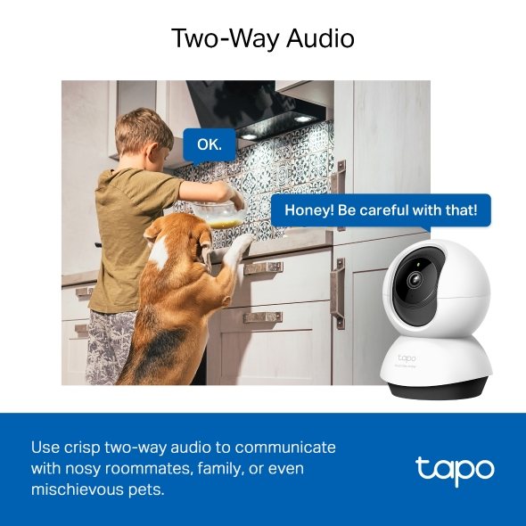 TP-LINK Tapo C220 - IP kamera s naklápěním a WiFi, 4MP (2560 * 1440), ONVIF