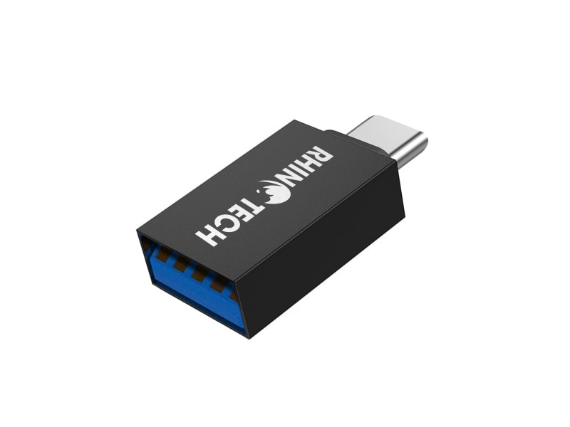 Levně Redukce RhinoTech USB-A 3.0 na USB-C, černá