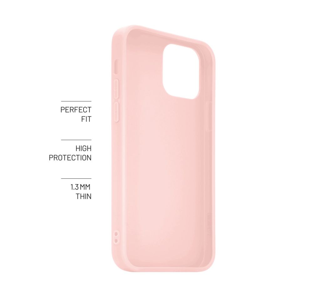 Zadní pogumovaný kryt FIXED Story pro Apple iPhone 15, růžový