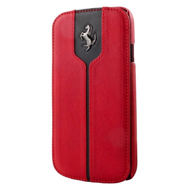 Levně Ochranné otevírací pouzdro FEMTFLBKS4RE Ferrari Monte Carlo Book pro Samsung i9505 Galaxy S4, red