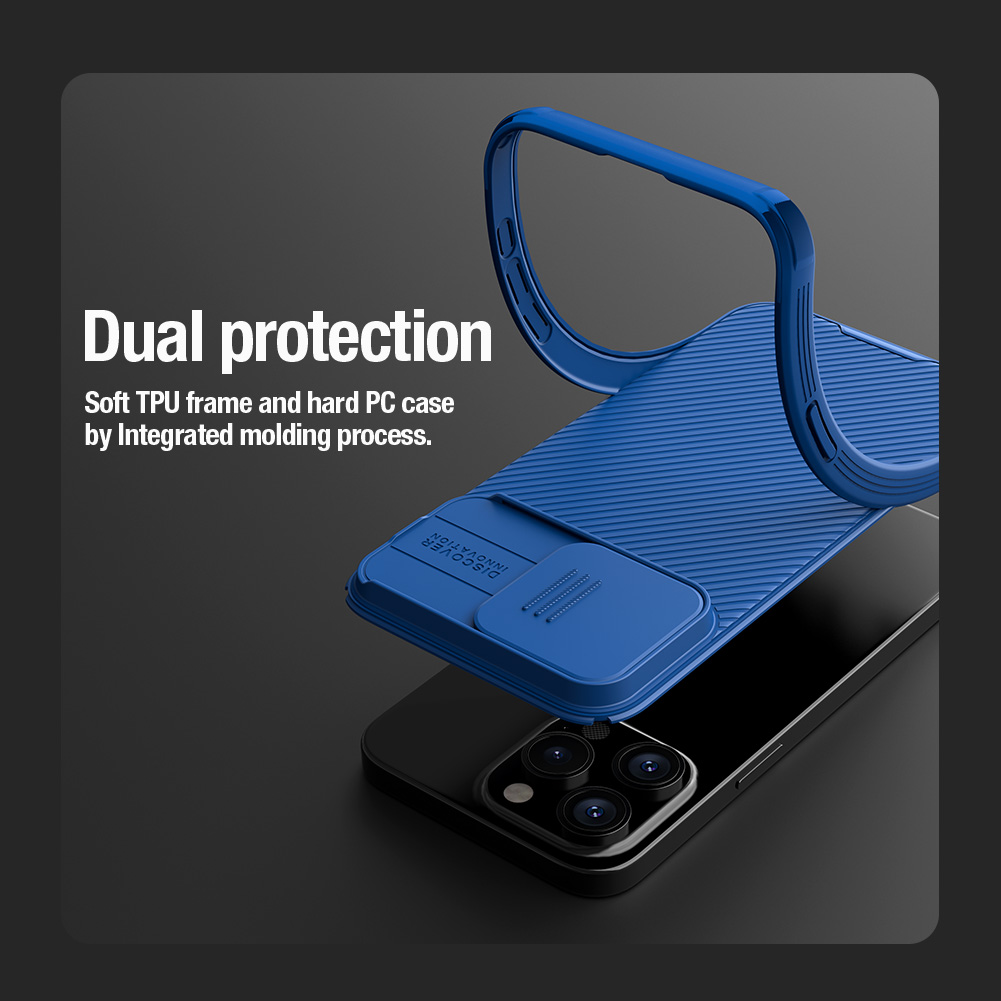 Nillkin CamShield PRO Magnetic Zadní Kryt pro Apple iPhone 15 Pro Blue