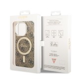 Guess IML 4G MagSafe Zadní Kryt pro iPhone 15 Pro Brown