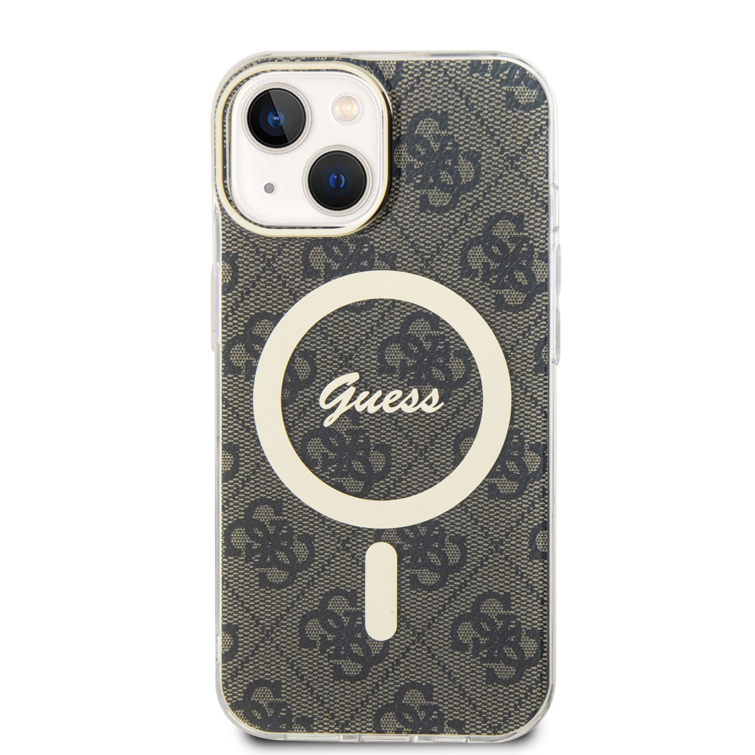 Guess IML 4G MagSafe Zadní Kryt pro iPhone 15 Brown