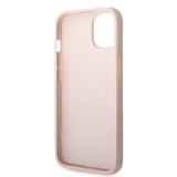 Guess PU 4G Metal Logo Zadní Kryt pro iPhone 15 Plus Pink