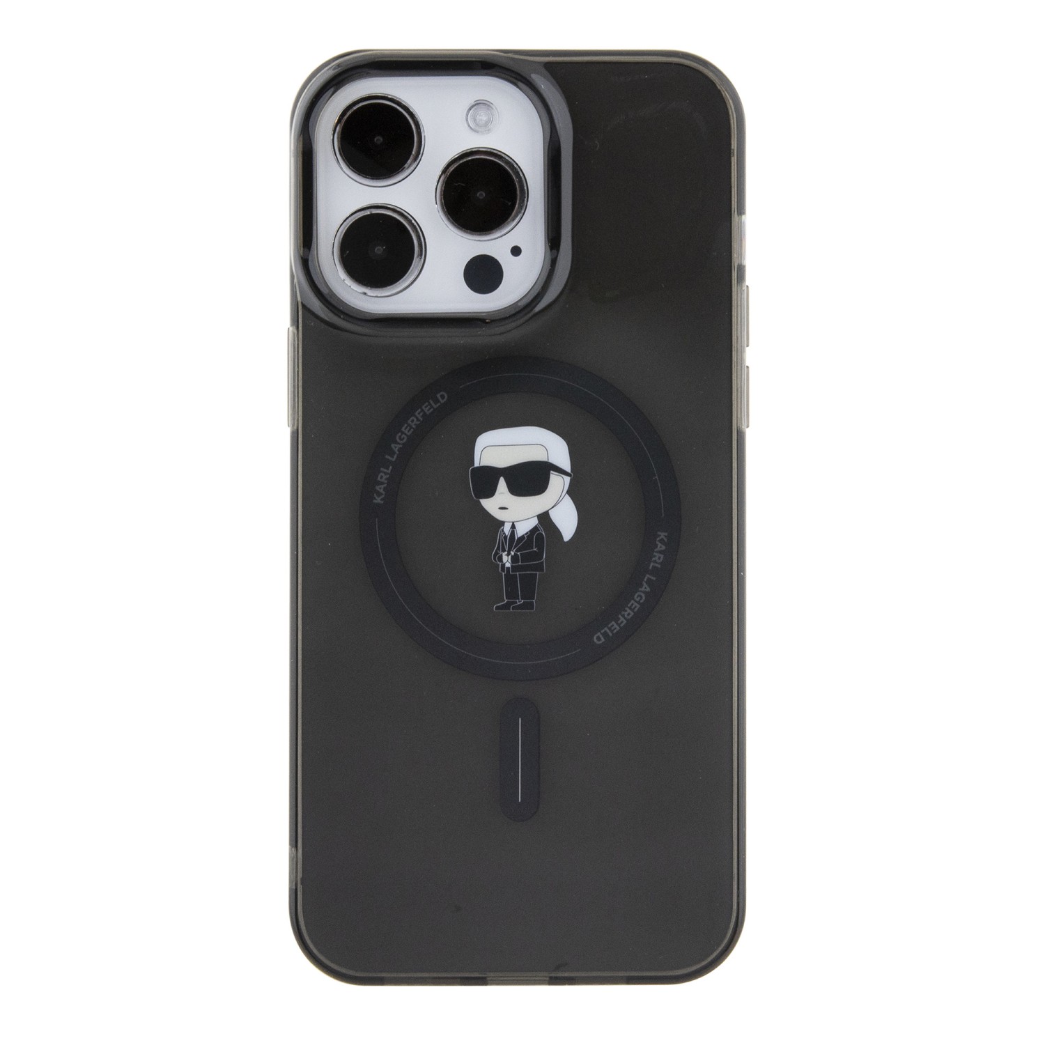 Levně Karl Lagerfeld IML Ikonik MagSafe Zadní Kryt pro iPhone 15 Pro Max Black