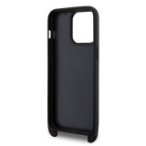 Karl Lagerfeld Saffiano Crossbody Metal Ikonik Zadní Kryt pro iPhone 15 Pro Max Black