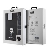Karl Lagerfeld Saffiano Crossbody Metal Ikonik Zadní Kryt pro iPhone 15 Pro Max Black