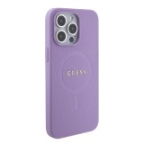 Guess PU Saffiano MagSafe Zadní Kryt pro iPhone 15 Pro Max Purple