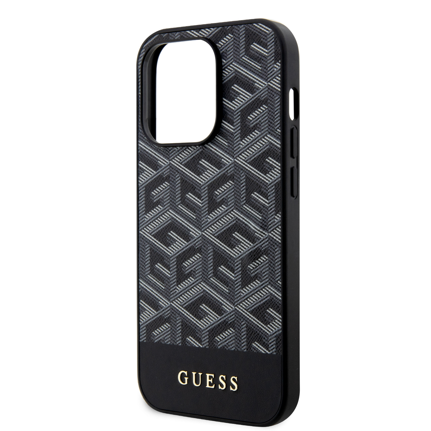 Guess PU G Cube MagSafe Zadní Kryt pro iPhone 15 Pro Max Black