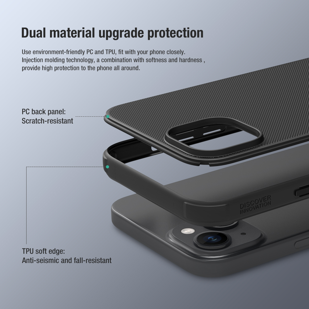 Nillkin Super Frosted PRO Zadní Kryt pro Apple iPhone 15 Plus Blue (Without Logo Cutout)