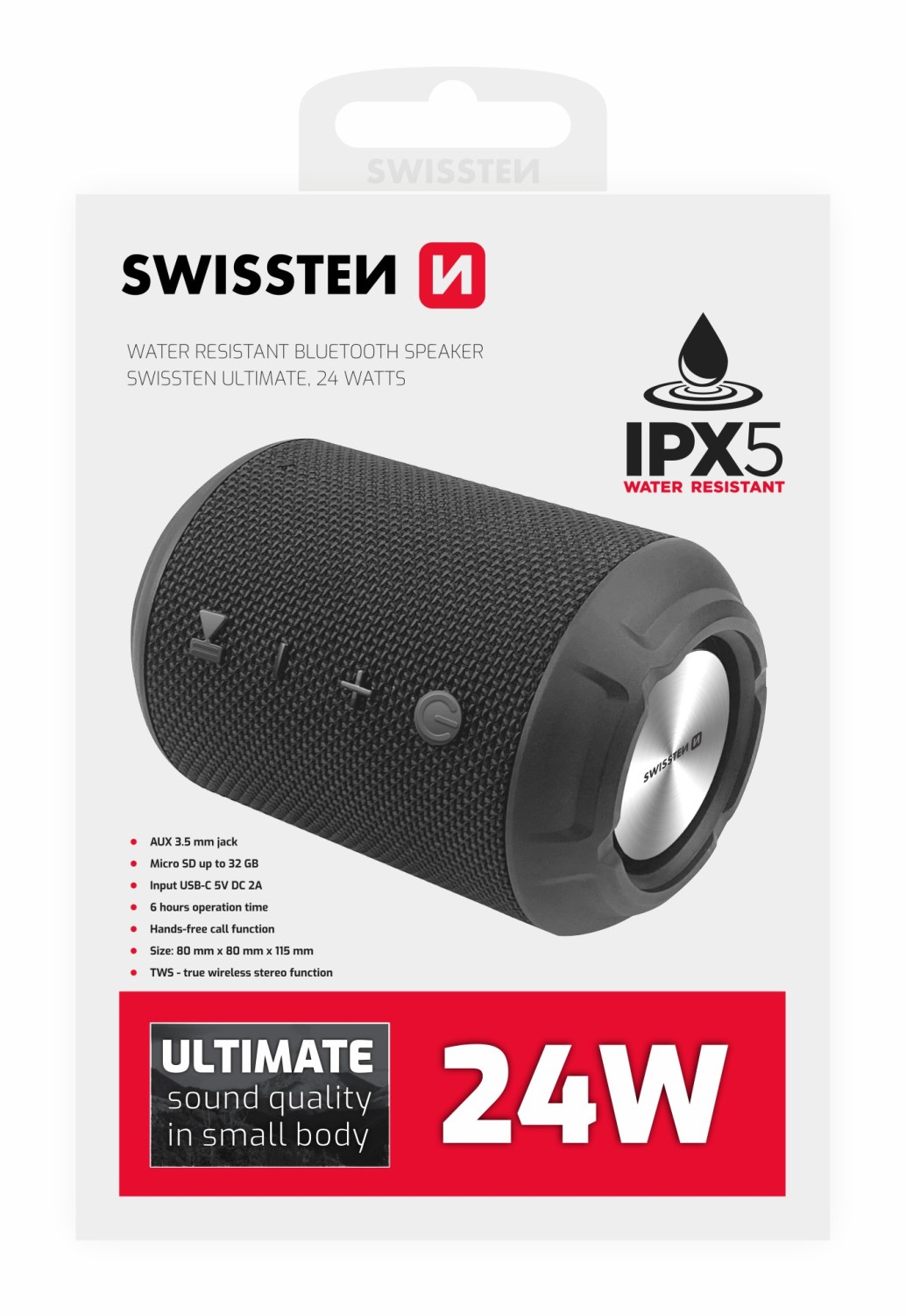 Swissten Ultimate 24w černá