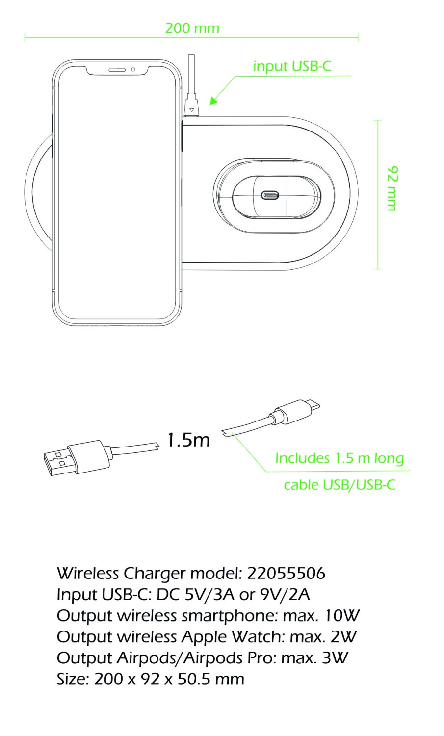 Swissten 3v1 Stand černá