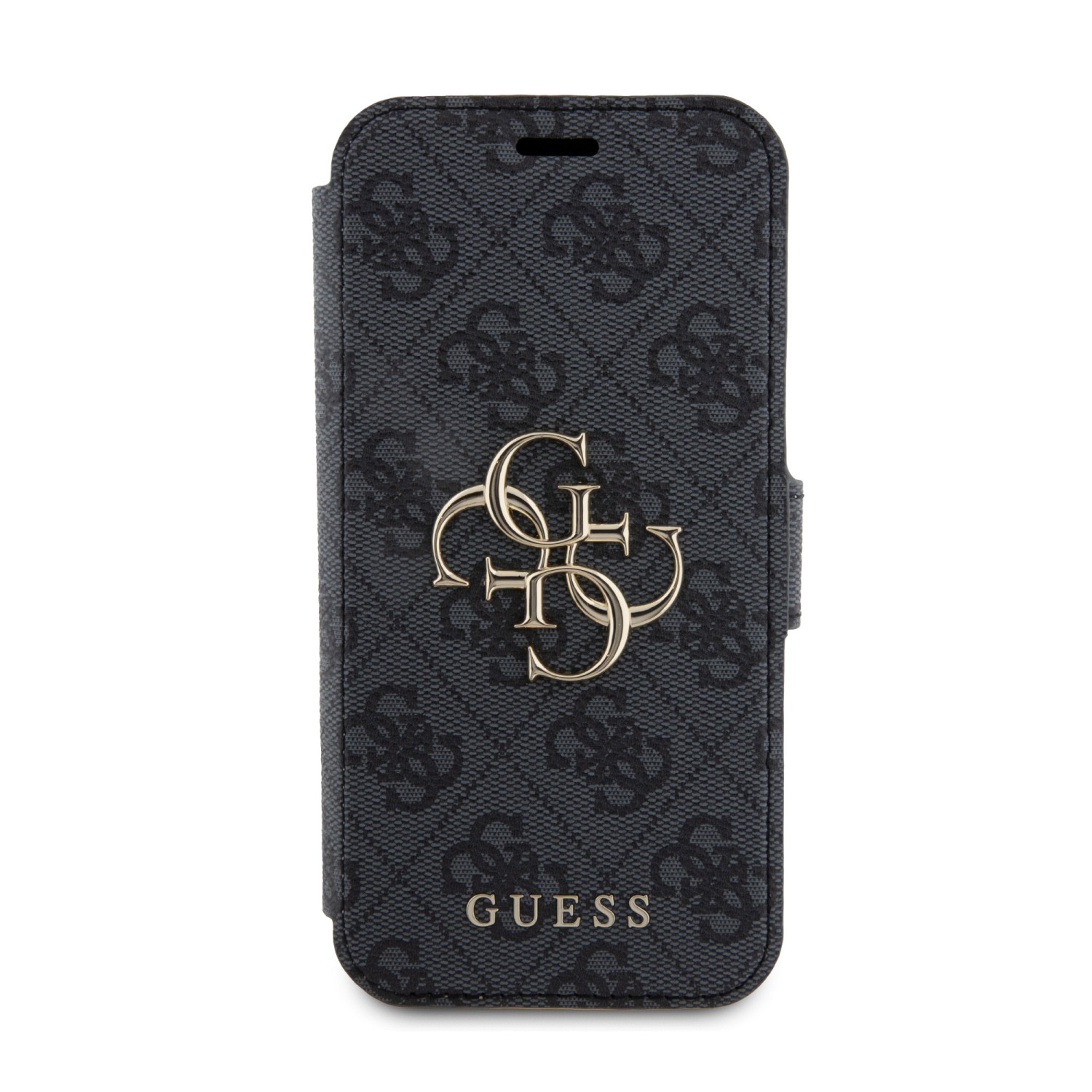 Guess PU 4G Metal Logo Book Pouzdro pro iPhone 15 Pro Max Grey