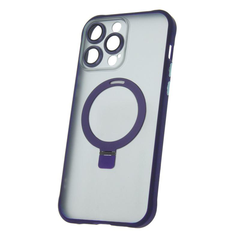 Levně Silikonové TPU pouzdro Mag Ring pro Apple iPhone 14 Pro Max, fialová