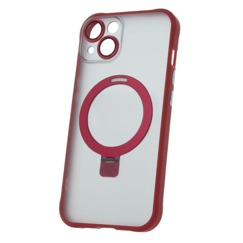 Silikonové TPU pouzdro Mag Ring pro Apple iPhone 14, červená