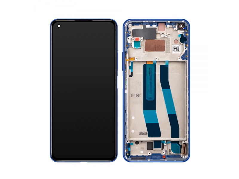 LCD + dotyk + rámeček pro Xiaomi 11 Lite 5G NE/Mi 11 Lite 4G/5G 2021, blue (Service Pack) + DOPRAVA ZDARMA