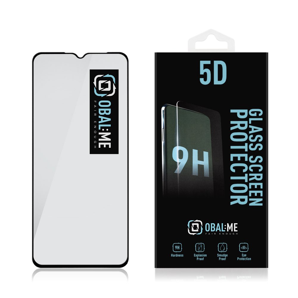 Levně Tvrzené sklo Obal:Me 5D pro Samsung Galaxy M12/A32 5G/A12/A02s, černá
