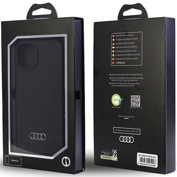 Audi Silicone Zadní Kryt pro iPhone 14 Black