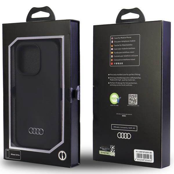 Audi Silicone Zadní Kryt pro iPhone 13/13 Pro Black