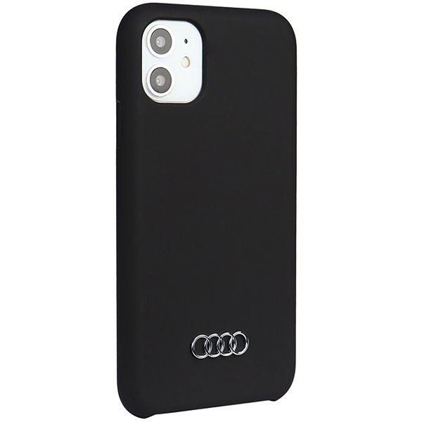 Levně Zadní kryt Audi Silicone pro Apple iPhone 12/12 Pro, černá